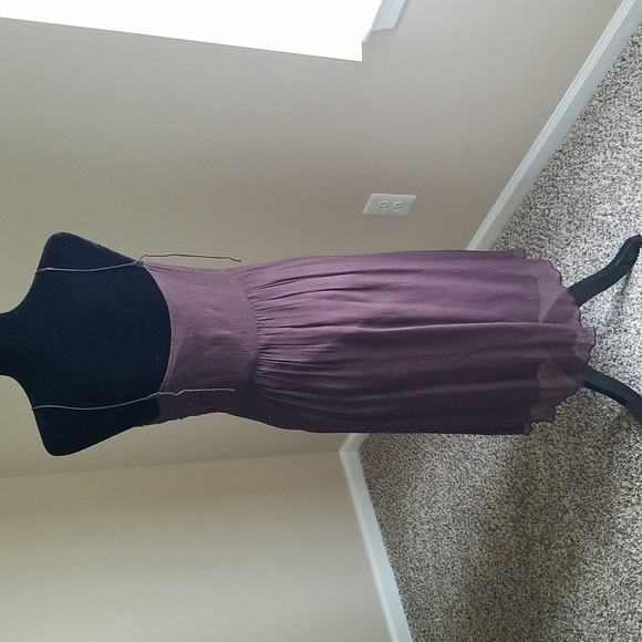 Stella Forest Brown Silk Summer Dress. - Picture 3 of 9